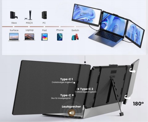 Monitor LCD SMISEACOW S2 14 " 1920 x 1080 px IPS / PLS