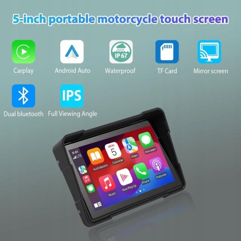 Nawigacja motocyklowa sunweyer 5'' carplay android
