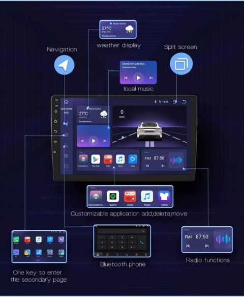 RADIO SAMOCHODOWE HIZPO RENAULT CLIO 2012-2016 CARPLAY