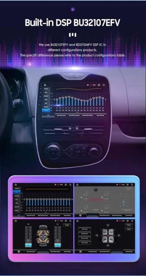 RADIO SAMOCHODOWE HIZPO RENAULT CLIO 2012-2016 CARPLAY