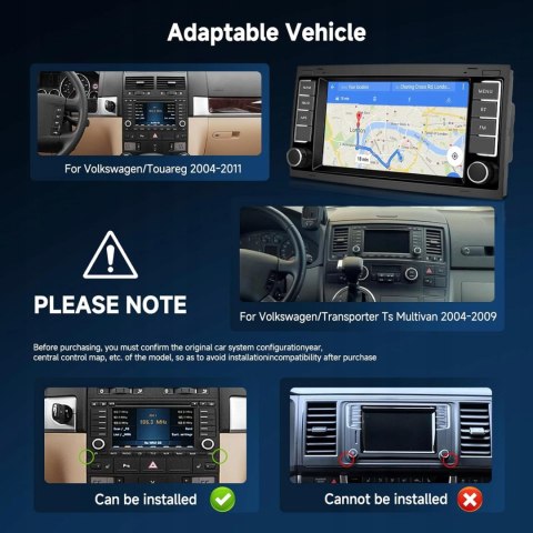 Radio samochodowe AS075 DO VW T5 T6 MULTIVAN 2004-2009 CARPLAY