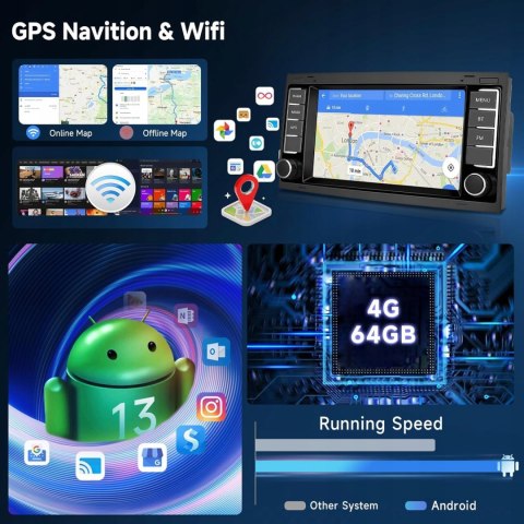 Radio samochodowe AS075 DO VW T5 T6 MULTIVAN 2004-2009 CARPLAY