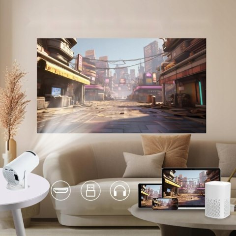 Mini projektor LQWELL HY300 WiFi 6 BT5.0 Android szary