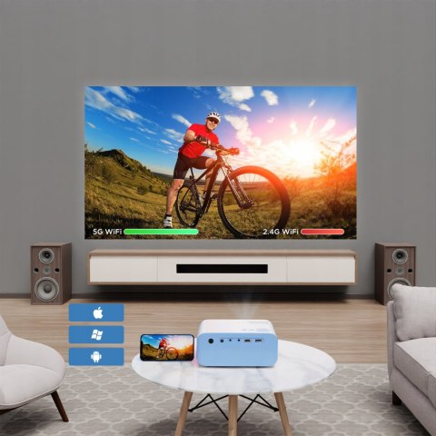 Projektor 5500LM Full HD 5G WiFi Bluetooth USB HDMI Wideo Kino Domowe