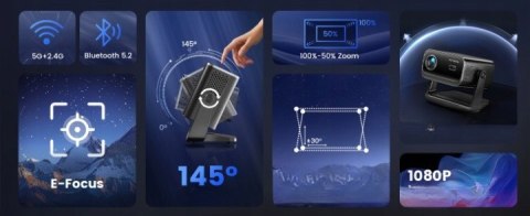 Projektor LCD PUTRIMS Mini Beamer PUTRIMS S28 czarny