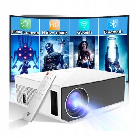 Projektor Wielio GC06 500 ANSI Native 1080P, 15000 lumenów,wideo 4K wifi BF