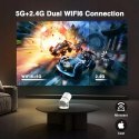 YOOYAA MINI BEAMER Projektor Android WiFi6 Bluetooth Full HD 1080P Kino