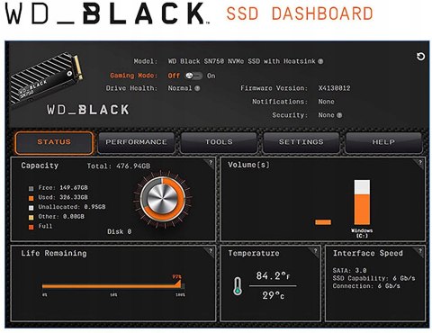 Dysk SSD NVMe WD BLACK SN750 500GB Heatsink HiT!