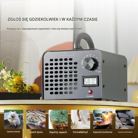 Generator ozonu 36000mg/h z timerem 120min usuwanie zapachów do domu