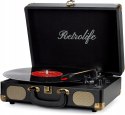 Gramofon Retrolife R609 czarny