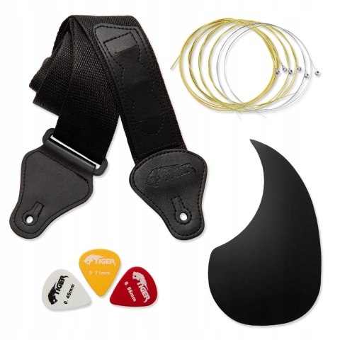 Tiger Cutaway zestaw do gitary akustycznej - Sunburst