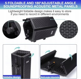 Dmsky Osłona izolacyjna mikrofonu z filtrem pop i statywem