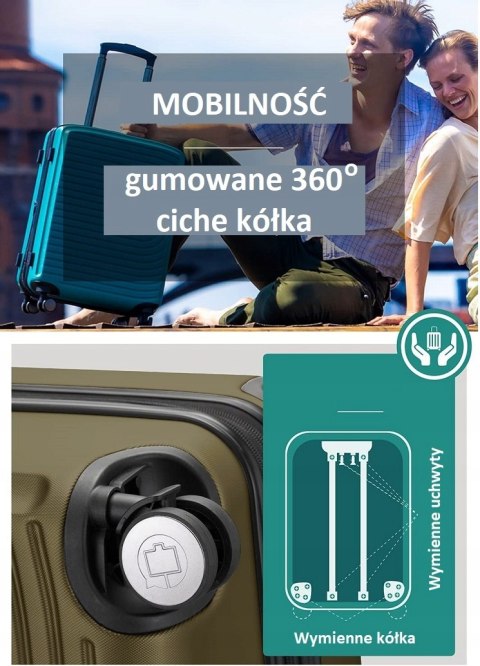 Hauptstadtkoffer Walizka twarda średnia ABS Mittelgroßer olive 88 l