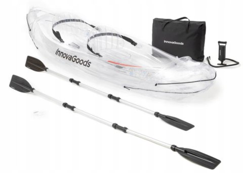 Nadmuchiwany przezroczysty kajak dla 2 osób 312 x 100 x 51 cm