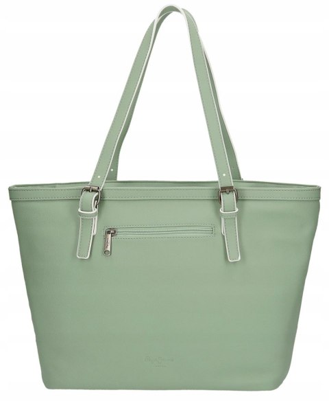 Pepe Jeans torebka shopper skóra ekologiczna zielony
