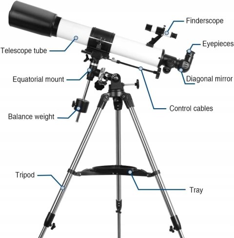 Teleskop astronomiczny Solomark F70080EQ 80 mm montaż EQ