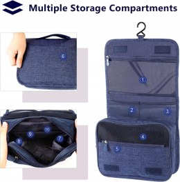 AiQInu składana kosmetyczka do zawieszenia uniseks niebieska