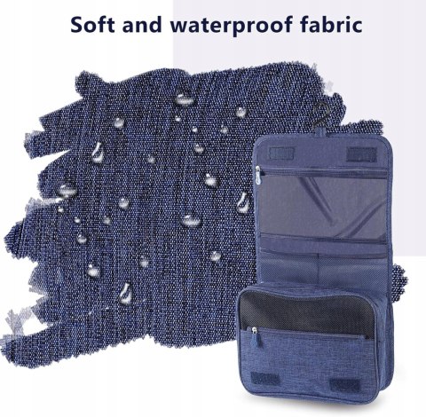 AiQInu składana kosmetyczka do zawieszenia uniseks niebieska