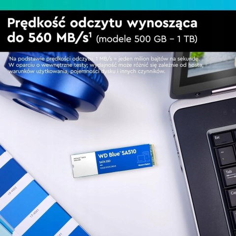 Dysk SSD Western Digital SA510 500GB WDS500G3B0B M.2 SATA