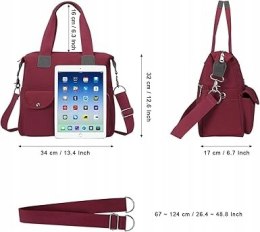 HUA ANGEL Torebka Damska Na Ramię Wodoodporna Czerwona Praktyczna