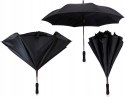 Parasol iX-brella odwrotnie otwierany składany czarny