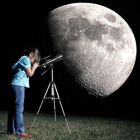 TELESKOP ASTRONOMICZNY TUWORD 70/400 MM SKŁADANY CZARNY MODEL 40070