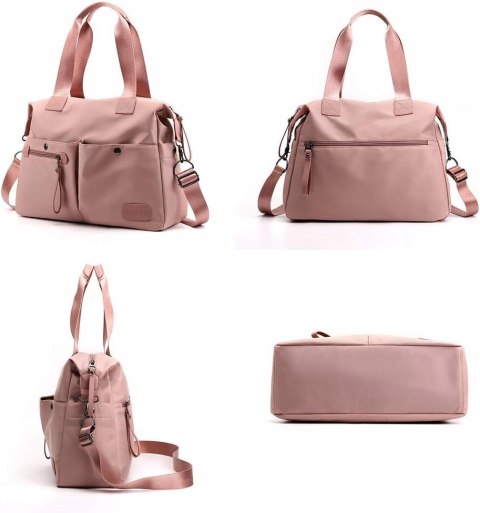 TORBA TOREBKA DAMSKA NYLON HOBO CZARNA KRABBIT