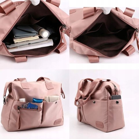 TORBA TOREBKA DAMSKA NYLON HOBO CZARNA KRABBIT