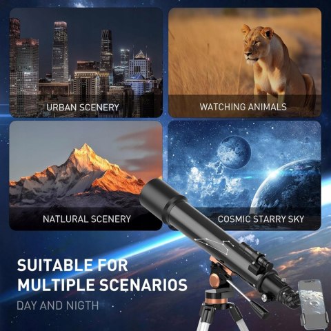 Teleskop ALKINSHUE 800/80 80mm czarny apertura 800mm torba transportowa