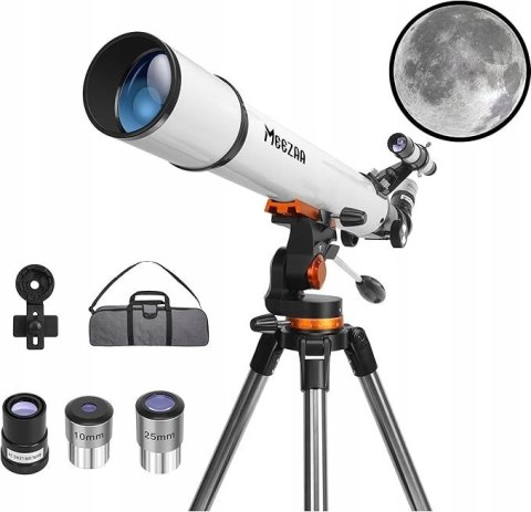 Teleskop Astronomiczny MEEZAA 70/700 70mm 700mm 210x Azymutalny Barlow