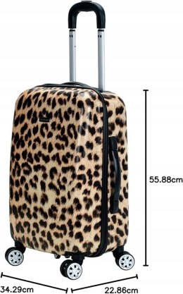 Walizka kabinowa Rockland Safari twarda poliwęglan 56x13x23 cm panterka