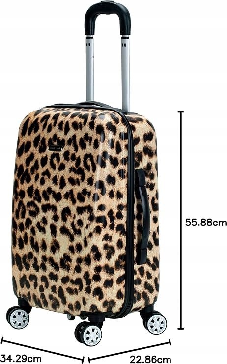 Walizka kabinowa Rockland Safari twarda poliwęglan 56x13x23 cm panterka