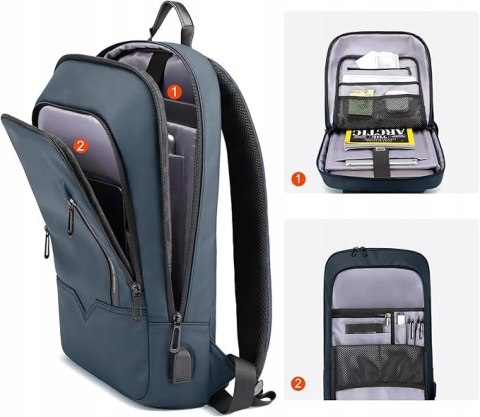 HEROIC KNIGHT Ergonomiczny plecak na laptopa 15,6" granatowy