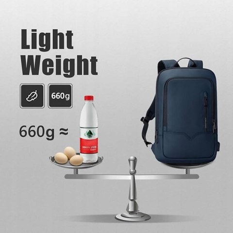 HEROIC KNIGHT Ergonomiczny plecak na laptopa 15,6" granatowy