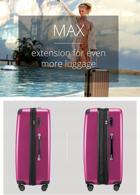 Hauptstadtkoffer Alex Walizka twarda duża Różowy 75 cm, 119 Litry, ABS