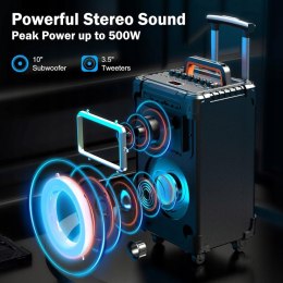 JYX Maszyna do karaoke, urządzenie do karaoke z 2 mikrofonami