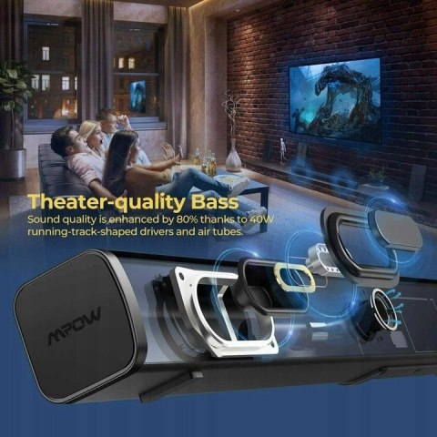 SOUNDBAR Mpow B6 2.0 BLUETOOTH 5.0 AUX OPTICAL RCA