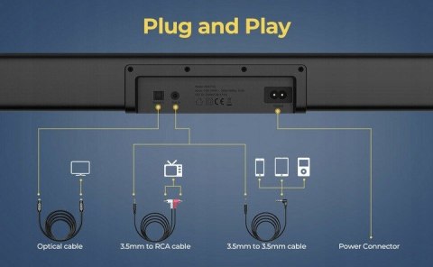 SOUNDBAR Mpow B6 2.0 BLUETOOTH 5.0 AUX OPTICAL RCA