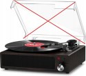 Gramofon winylowy Bluetooth vintage, z wbudowanym głośnikiem FYDEE brązowy