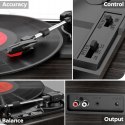 Gramofon winylowy Bluetooth vintage, z wbudowanym głośnikiem FYDEE brązowy
