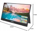 Monitor LCD GreBear 15,6" PRZENOŚNY Z PODSTAWKĄ, 1920 x 1080 px IPS / PLS