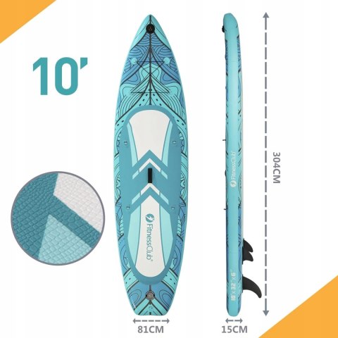 Nadmuchiwana deska surfingowa SUP 305*76*10cm surfingowa Niebieski
