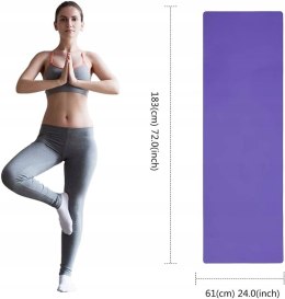 Oak & Tea Mata do jogi, antypoślizgowa, przyjazna dla środowiska fioletowy