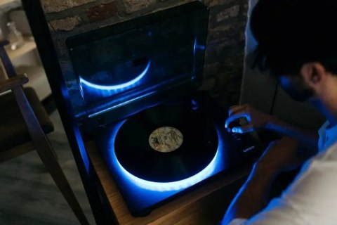 Gramofon Lenco LS-50LEDBK czarny