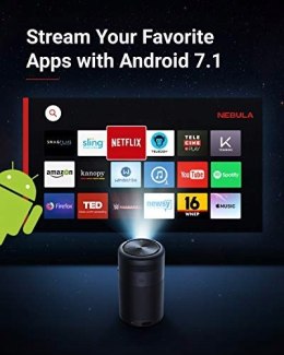 NEBULA Anker Capsule przenośny mini projektor Android TV Wi-Fi 100 ANSI