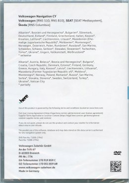 Płyta DVD MAPA RNS 510 VW SKODA NAWIGACJA WEST V17