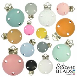 Silicone BEADS Klips do Smoczka dla Niemowląt Dzieci zestaw 4 klipsów