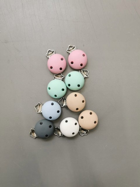 Silicone BEADS Klips do Smoczka dla Niemowląt Dzieci zestaw 4 klipsów