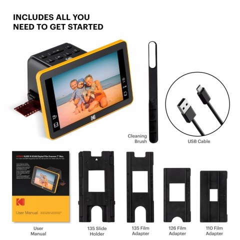 Skaner filmów i negatywów Kodak Slide N Scan 7" Max LCD 22MP RODFS70