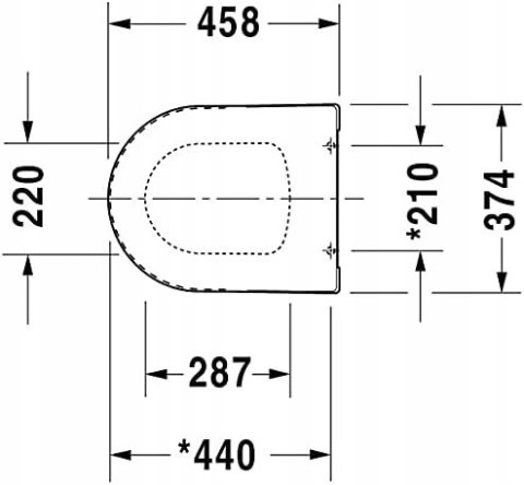 Deska sedesowa Duravit 0020010000 biały duroplast